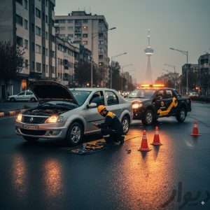 امداد در محل رنو در تهران با اعزام مکانیک و تجهیزات ایمنی