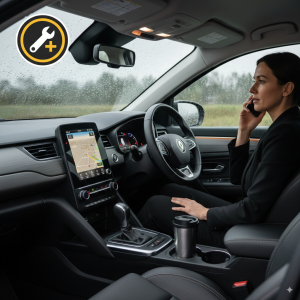 تماس تلفنی با واحد امداد رنو از داخل خودرو