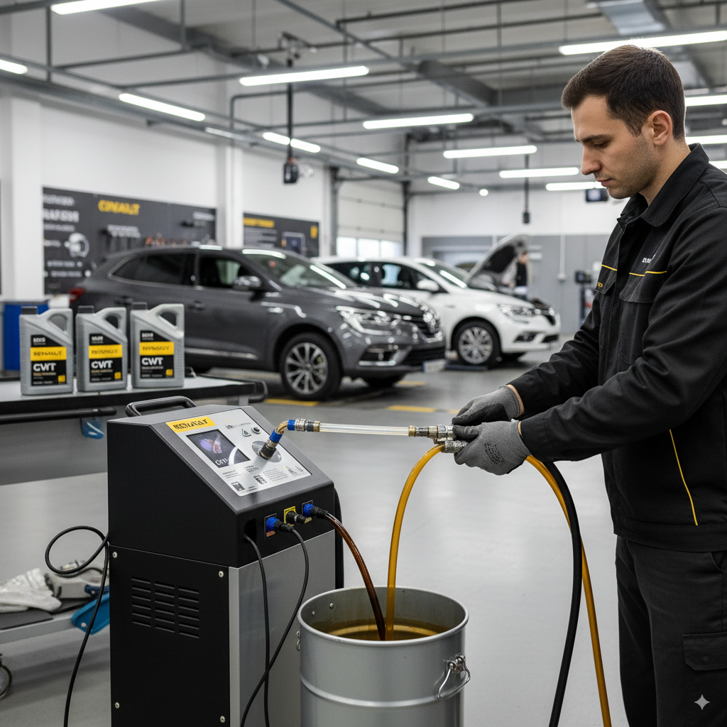 تعویض روغن گیربکس CVT رنو در تعمیرگاه تخصصی