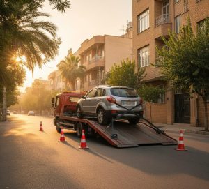 امداد خودروی رنو کپچر در جنت‌آباد با خودروبر تخت‌رو و مهاربندی ایمن