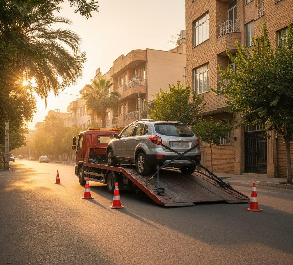 امداد خودروی رنو کپچر در جنت‌آباد با خودروبر تخت‌رو و مهاربندی ایمن