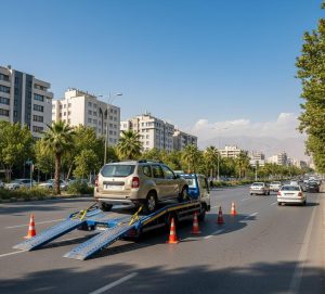 حمل ایمن رنو داستر در سعادت‌آباد با خودروبر تخت